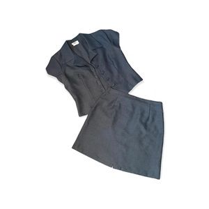 Vintage Gray Byer | short sleeve suit | L